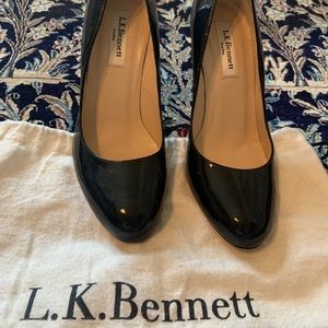 L.K. Bennett Black Patent Leather Pumps